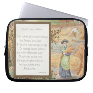 Housse Pour Ordinateur Portable Saint-Valentin Rétro Vintage, Paysage de Campagne
