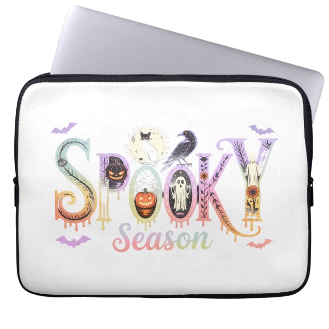 Housse Pour Ordinateur Portable Saison éffrayante Iridescendance Halloween (Devant)