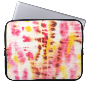 Housse Pour Ordinateur Portable Sale Artistique Rouge. Tie Teinture Texture. Papie