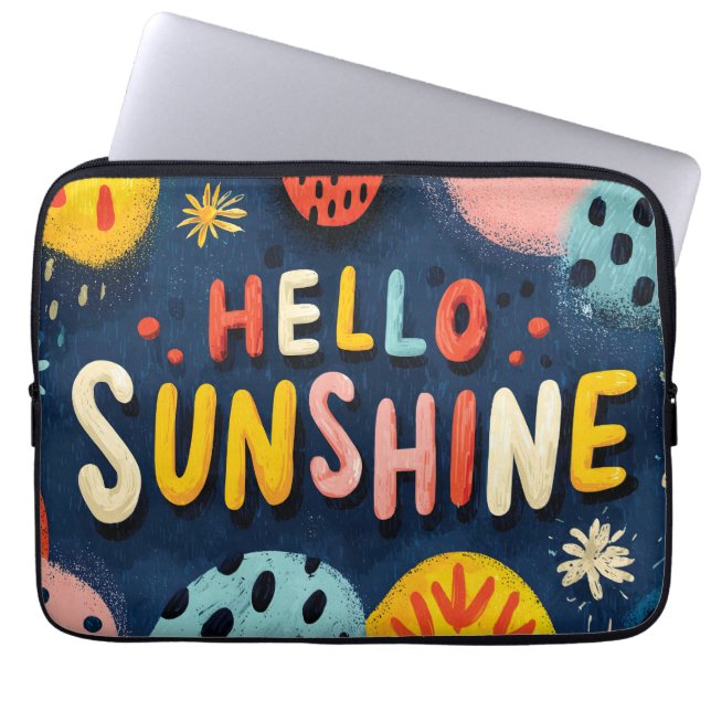 Housse Pour Ordinateur Portable Salutation joyeuse "Bonjour Sunshine" (Devant)