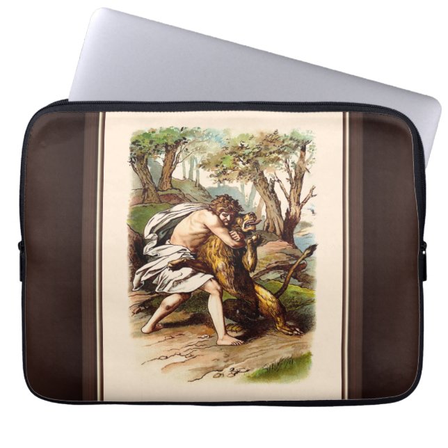 Housse Pour Ordinateur Portable Samson Et Le Lion (Devant)