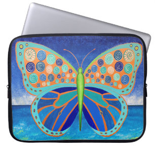 Housse Pour Ordinateur Portable Sapeur d'ordinateur portable Blue Ocean Butterfly