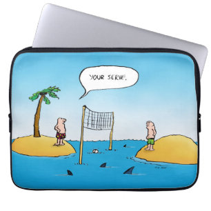 Housse Pour Ordinateur Portable Sapeur d'ordinateur portable caricaturé Shark Voll