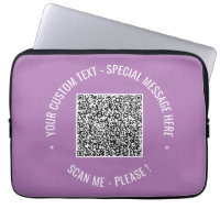 Sapeur d'ordinateur portable QR Code Scan Info Tex