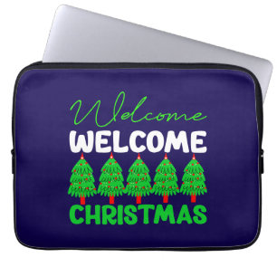 Housse Pour Ordinateur Portable Sapin de Noël Bienvenue Création de vacances-85600