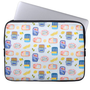 Housse Pour Ordinateur Portable Sardines et citrons