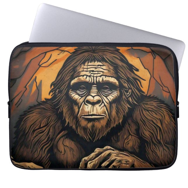 Housse Pour Ordinateur Portable Sasquatch dans la grotte (Devant)