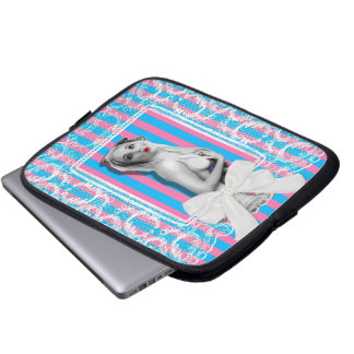 Housse Pour Ordinateur Portable Sassy Sweetshop Candy Shop Stripe Cute Retro Pinup