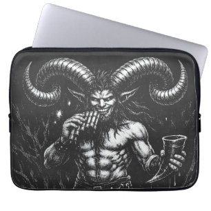 Housse Pour Ordinateur Portable Satyre d'hiver cornu — par BurnsInHell