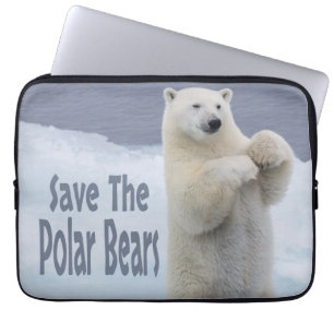 Housse Pour Ordinateur Portable Save The Polar Bears