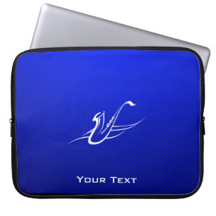 Housse Pour Ordinateur Portable Saxophone bleu