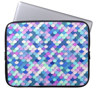 Housse Pour Ordinateur Portable "Scales Dragon" - bleu, orchidée et lavande