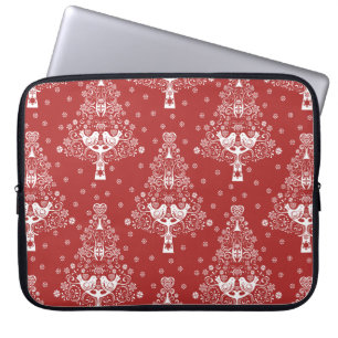 Housse Pour Ordinateur Portable Scandinave nordique Arbre de Noël Magie