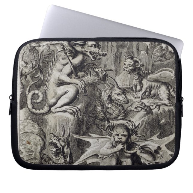 Housse Pour Ordinateur Portable Scène de l'enfer, illustration de partie Cha du (Devant)