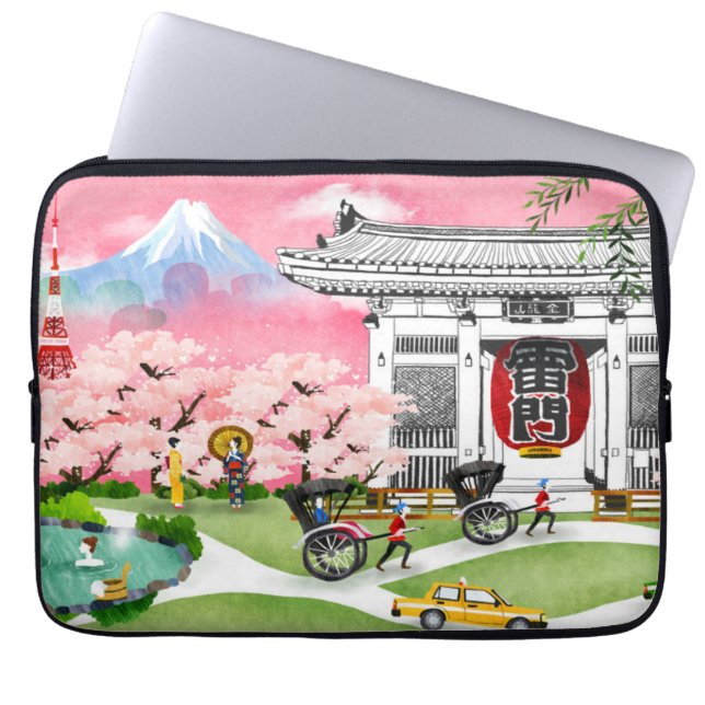Housse Pour Ordinateur Portable Scène du Japon (Devant)