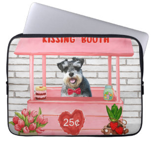 Housse Pour Ordinateur Portable Schnauzer Chien Valentine's Day Kissing Booth