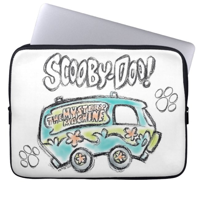 Housse Pour Ordinateur Portable Scooby-Doo | Croquis de machine mystère (Devant)