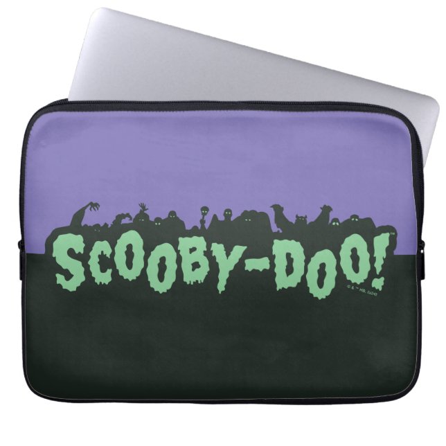 Housse Pour Ordinateur Portable Scooby-Doo ! Logo Monster Silhouette (Devant)