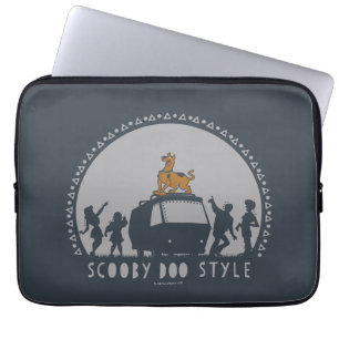 Housse Pour Ordinateur Portable Scooby Doo Style Tribal Van Silhouette