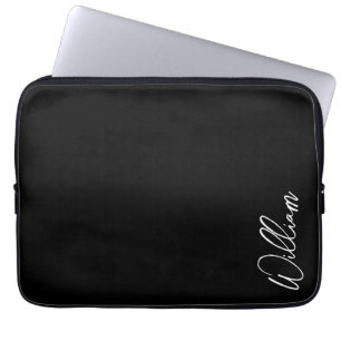 Housse Pour Ordinateur Portable Script moderne Nom personnalisé Portable Sleeve
