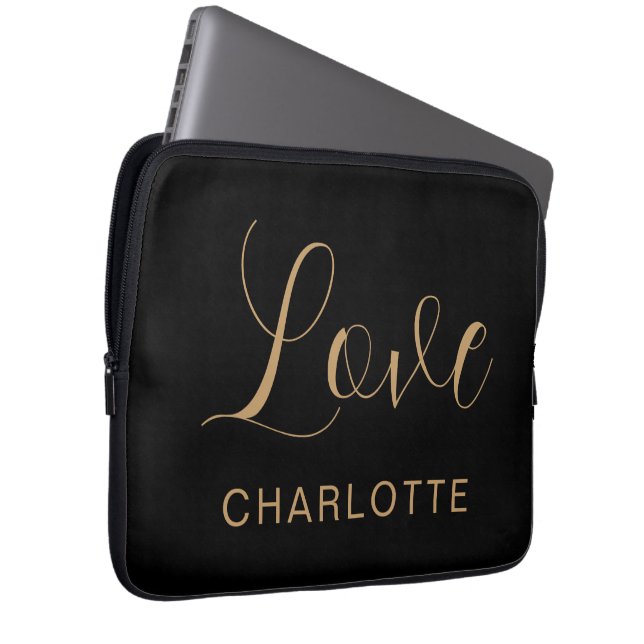 Housse Pour Ordinateur Portable Script personnalisé romantique Symbole d'amour Mod (Devant droit)