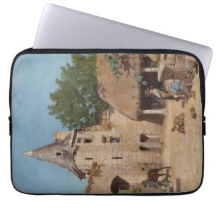 Housse Pour Ordinateur Portable Se préparer à la chasse (scène médiévale)