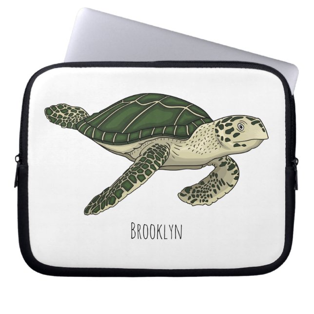 Housse Pour Ordinateur Portable Sea turtle cartoon (Devant)