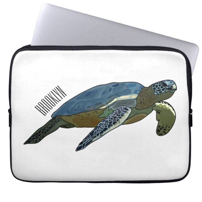 Housse Pour Ordinateur Portable Sea turtle cartoon (Devant)