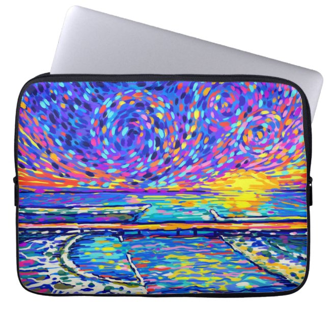 Housse Pour Ordinateur Portable Sebastian Inlet Cotton Candy Sky (Devant)