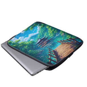 Housse Pour Ordinateur Portable (Seijaku no Kohan) - Sérénité au bord du lac