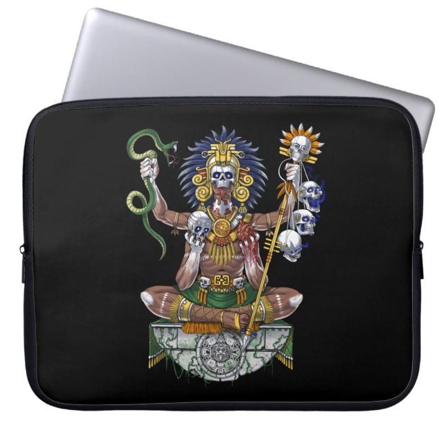 Housse Pour Ordinateur Portable Shaman, guerrier aztèque (Devant)