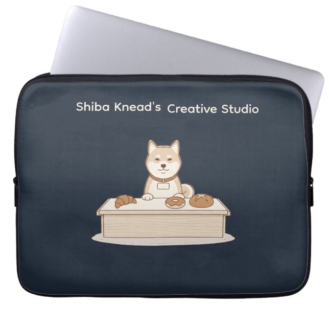 Housse pour ordinateur portable Shiba Inu Bakery  (Devant)