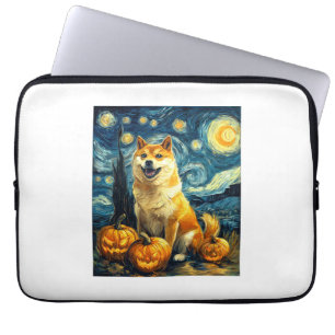 Housse Pour Ordinateur Portable Shiba Inu Chien Mignon Halloween Jack O Lantern Ci