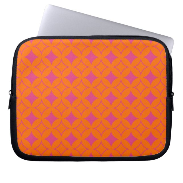 Housse Pour Ordinateur Portable Shippo rose et orange (Devant)