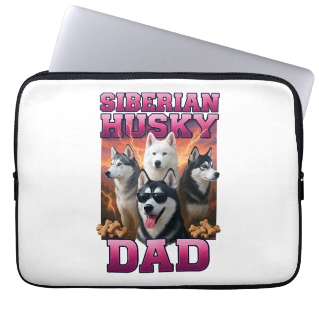 Housse Pour Ordinateur Portable Sibérien Husky (Devant)