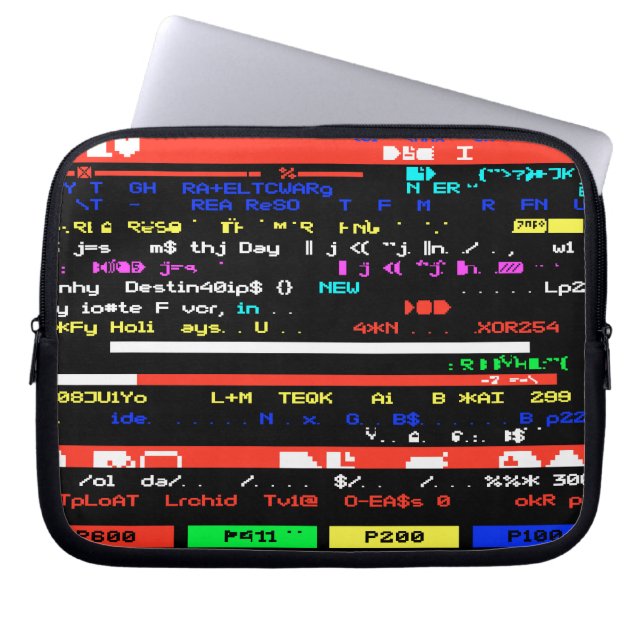 Housse Pour Ordinateur Portable Signal TV corrompu Glitch Art (Devant)