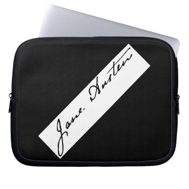 Housse Pour Ordinateur Portable Signature de Jane Austen (Devant)