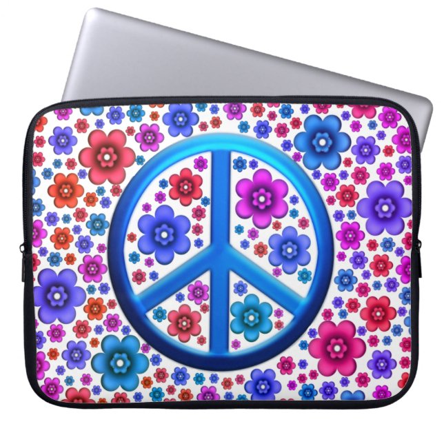 Housse Pour Ordinateur Portable Signe de paix hippie (Devant)