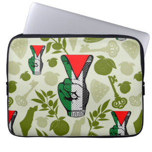 Housse Pour Ordinateur Portable Signe de victoire à la main Résistance Symbole du
