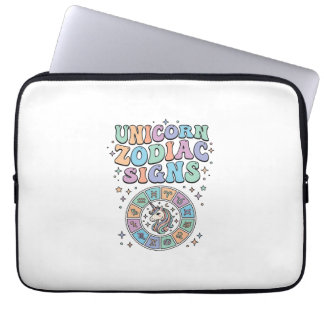 Housse Pour Ordinateur Portable Signe du zodiaque licorne Kawaii Design vectoriel_