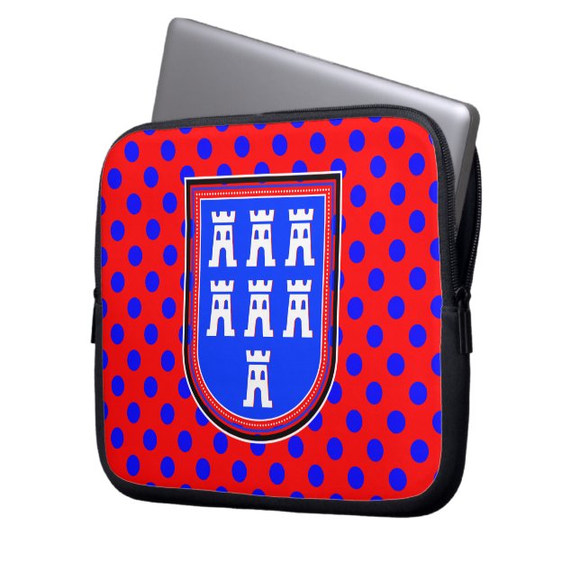 Housse Pour Ordinateur Portable Signe Saxon Rouge Bleu (devant gauche)