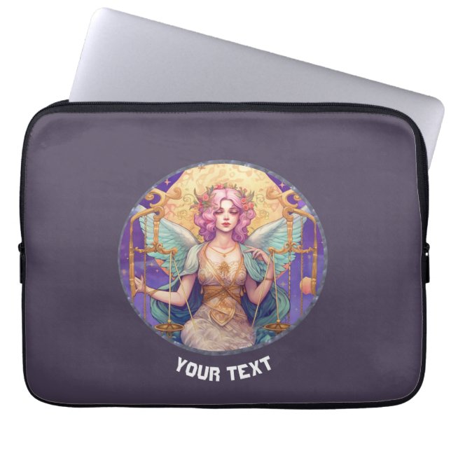 HOUSSE POUR ORDINATEUR PORTABLE SIGNE ZODIAC LIBRA PERSONNALISÉE (Devant)