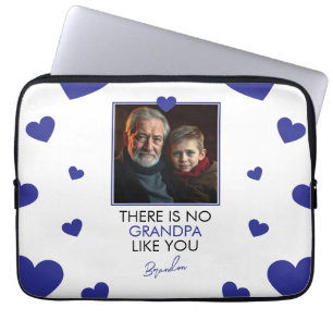 Housse Pour Ordinateur Portable Simple Blue Heart Grand-Enfant Grand-Parent Photo