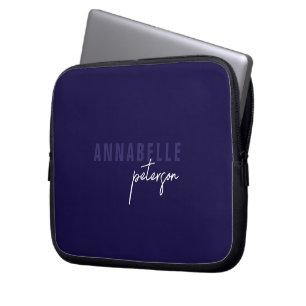 Housse Pour Ordinateur Portable Simple moderne professionnel bleu minimaliste
