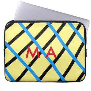 Housse Pour Ordinateur Portable Simple monogramme ajouter votre nom lettre man min