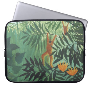 Housse Pour Ordinateur Portable Singe dans la jungle par Henri Rousseau 15"