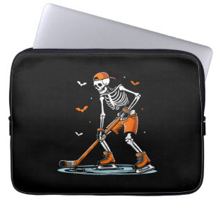 Housse Pour Ordinateur Portable Skeleton Hockey sur glace Halloween garçons Drôle