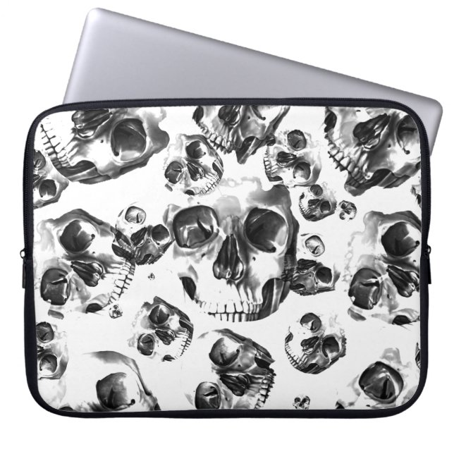 Housse Pour Ordinateur Portable Skeleton Skull Art Pattern (Devant)