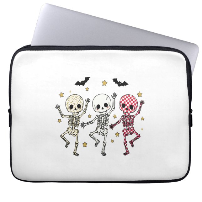 Housse Pour Ordinateur Portable Skeletons de danse d'Halloween (Devant)