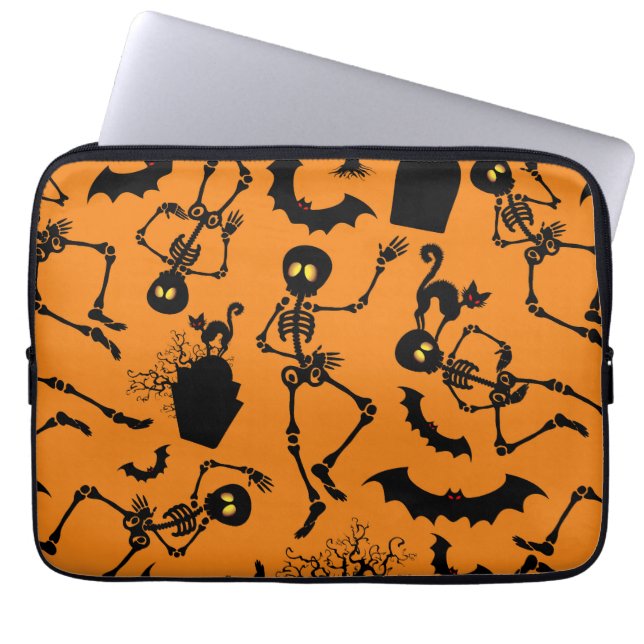 Housse Pour Ordinateur Portable Skeletons d'Halloween Macabre Dance (Devant)